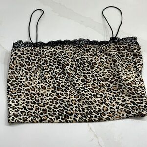 ADIKA Size S cropped tank top animal print like new